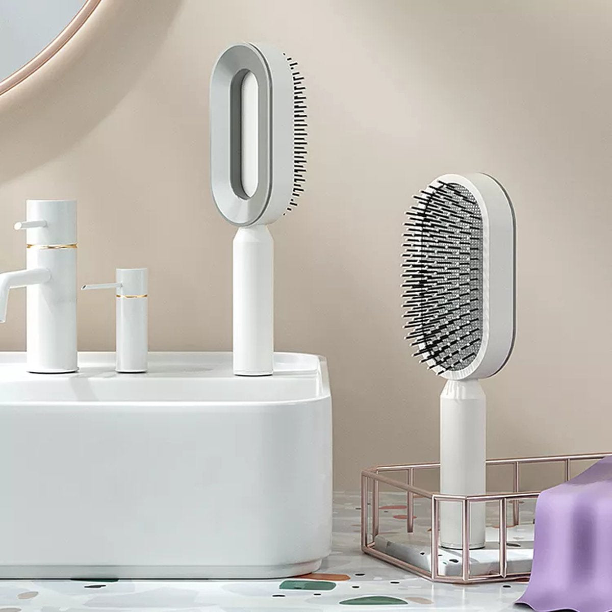 Effortless Clean Hair Brush™| Ook moe van vastzittende haren in je stugge kam?